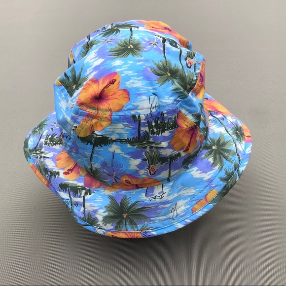 new era floral bucket hat